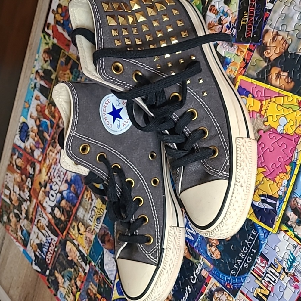 Converse Studded High Tops, size 5.5